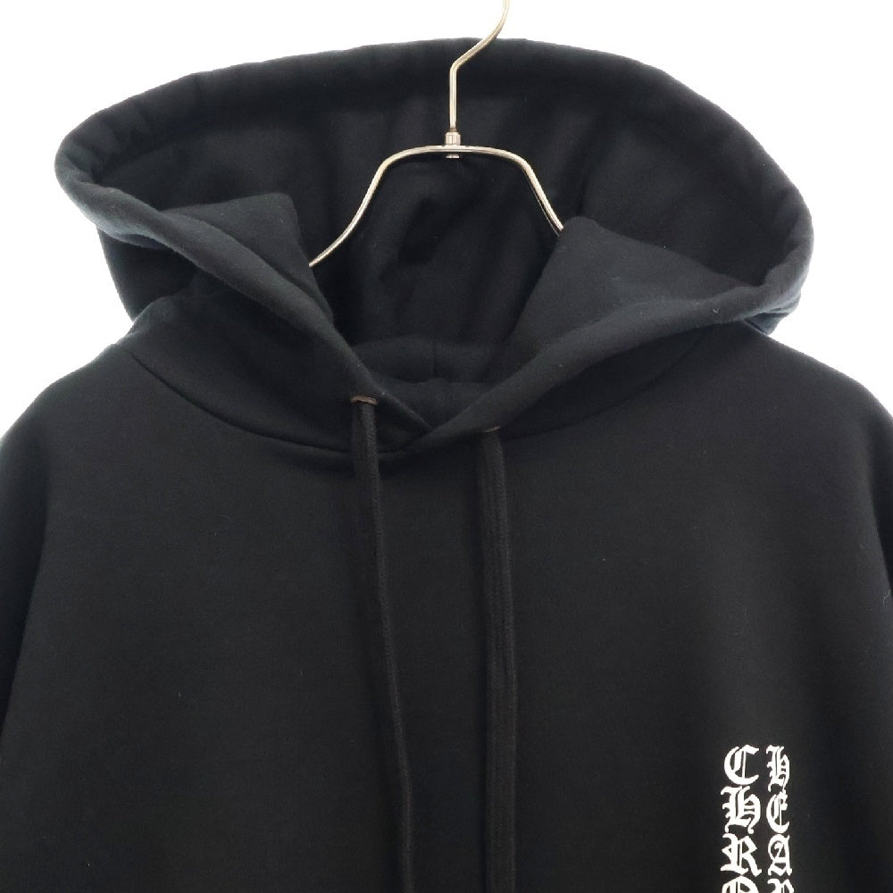 CHROME HEARTS(クロムハーツ) SWTSHRT PLVR 袖英字プリントプルオーバーパーカー ブラック