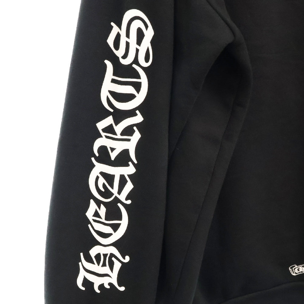 CHROME HEARTS(クロムハーツ) SWTSHRT PLVR 袖英字プリントプルオーバーパーカー ブラック