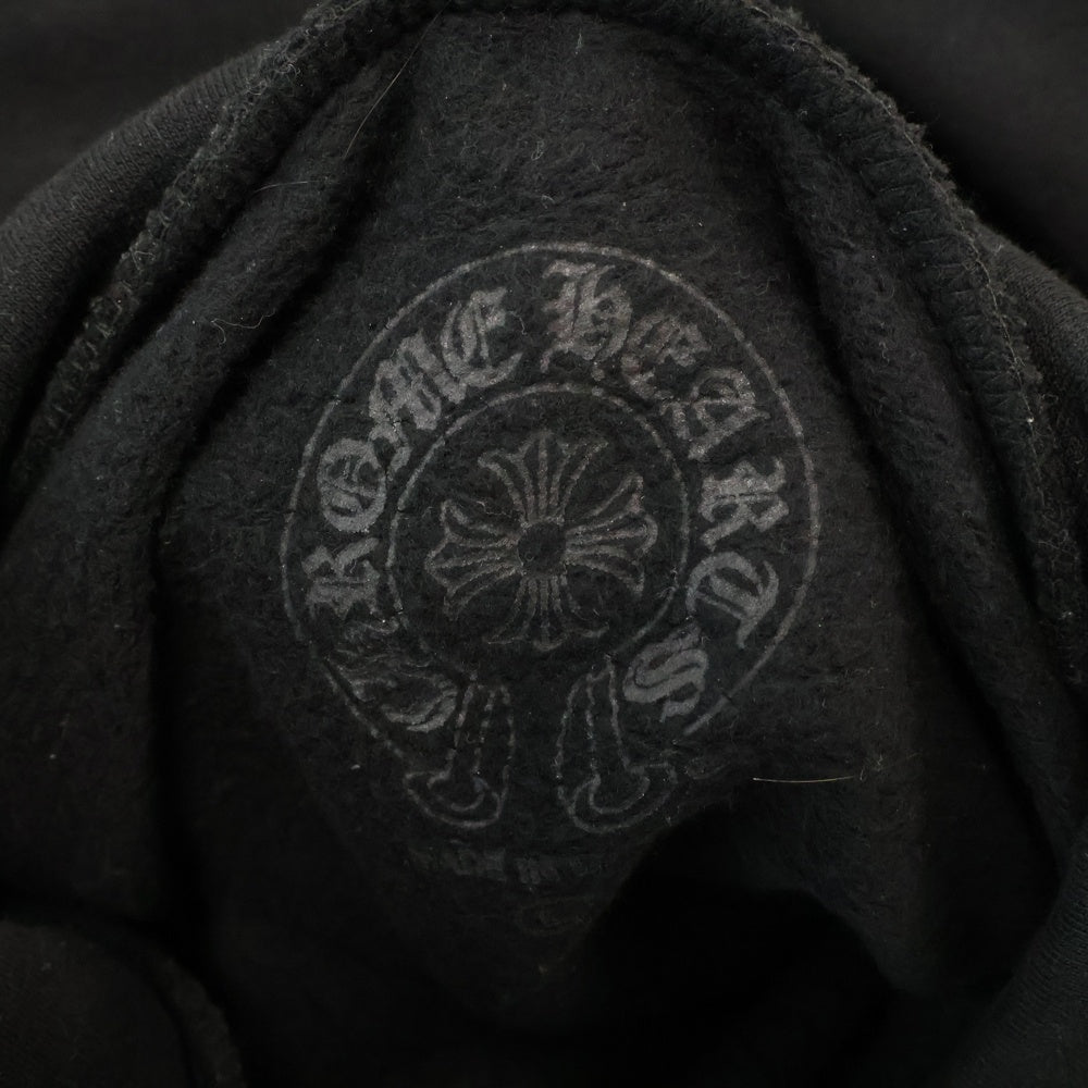 CHROME HEARTS(クロムハーツ) SWTSHRT PLVR 袖英字プリントプルオーバーパーカー ブラック