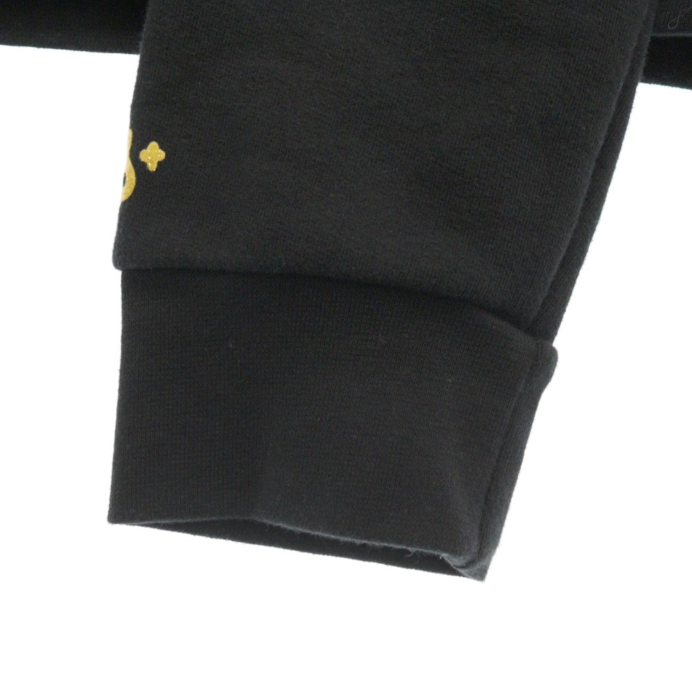CHROME HEARTS(クロムハーツ) SWTSHRT PLVR 袖ロゴプリントプルオーバーフーディ パーカー ブラック