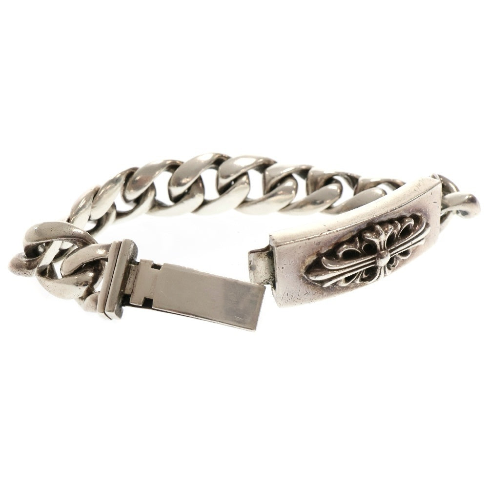 CHROME HEARTS(クロムハーツ) ID FLORAL CRS フローラルクロスIDクラシックリンク ブレスレット 11リンク シルバー BCA164