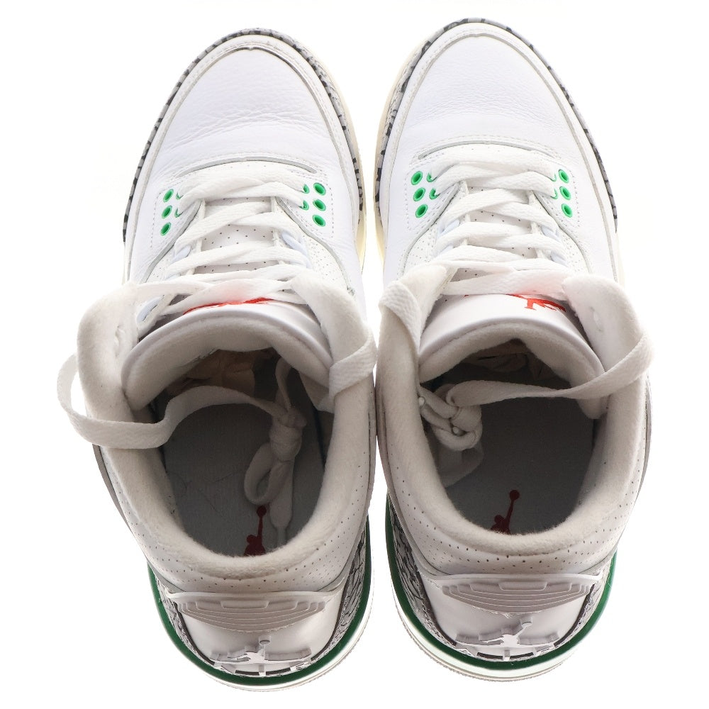 NIKE(ナイキ) WMNS AIR JORDAN 3 RETRO LUCKY GREEN CK9246-136 ウィメンズ エアジョーダン 3 レトロ ラッキー グリーン ハイカットスニーカー ホワイト US7/24cm