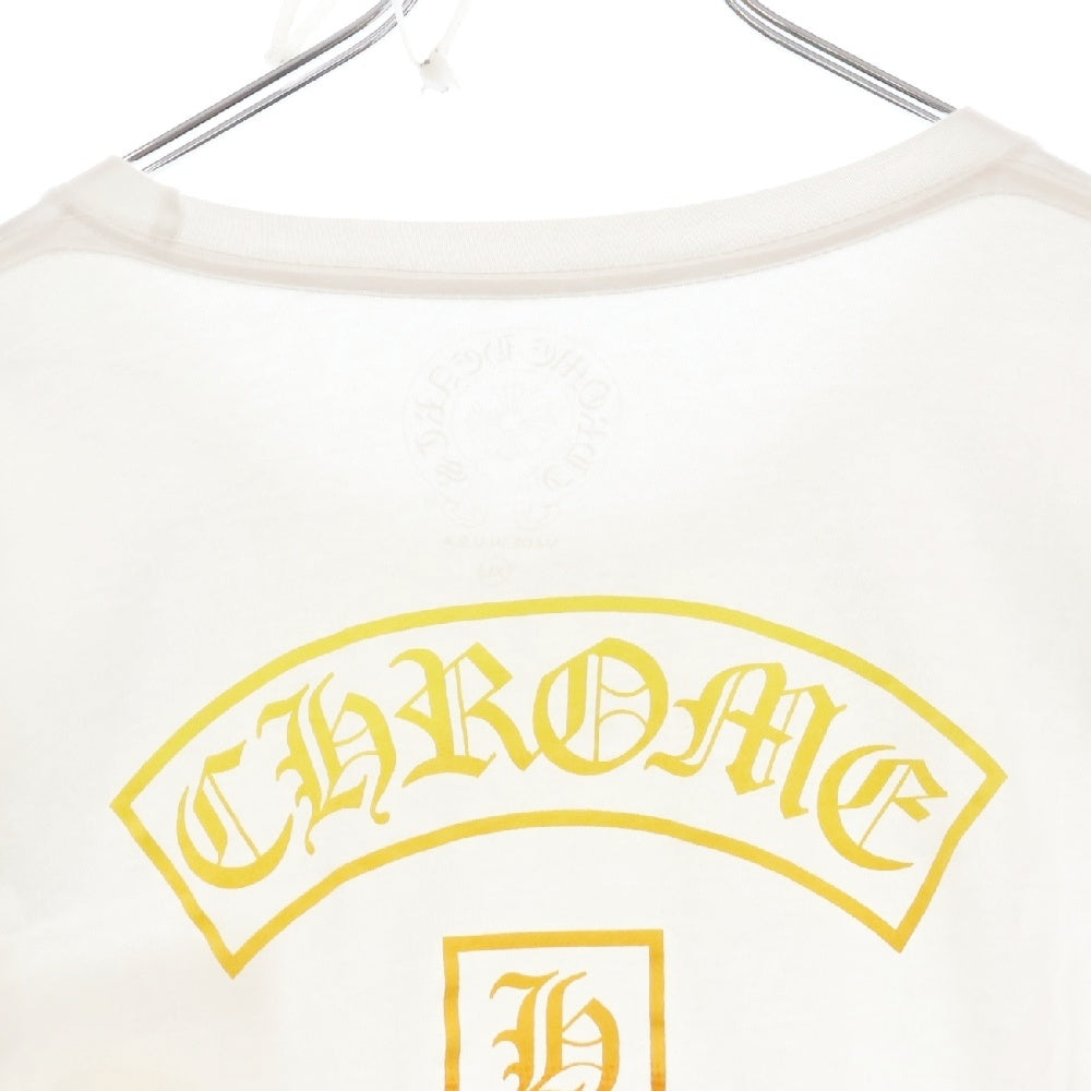CHROME HEARTS(クロムハーツ) バックグラデーションロゴプリント長袖カットソー ホワイト/マルチカラー