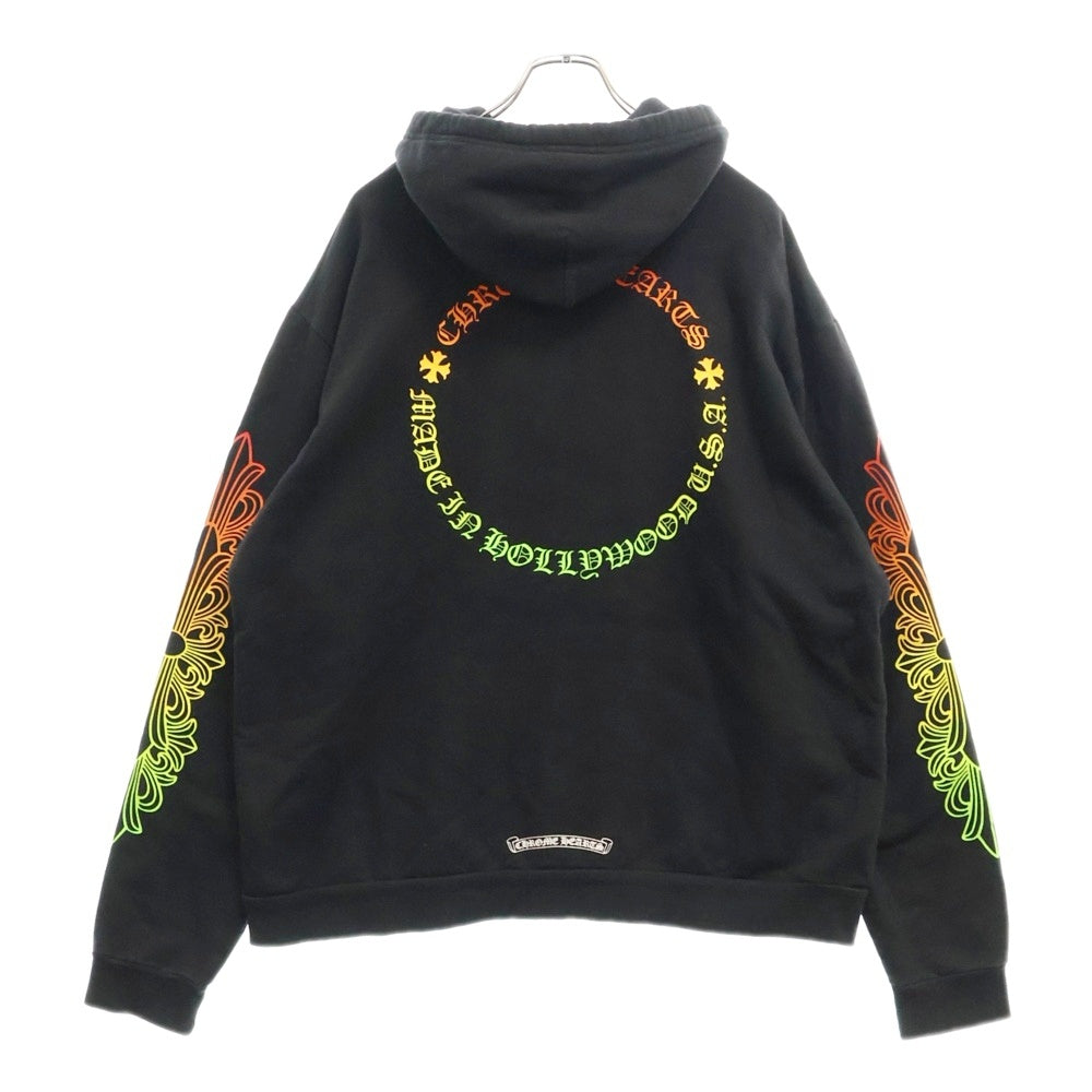 CHROME HEARTS(クロムハーツ) SWTSHRT PLVR グラデーションサークルプリントプルオーバーパーカー ブラック/マルチカラー