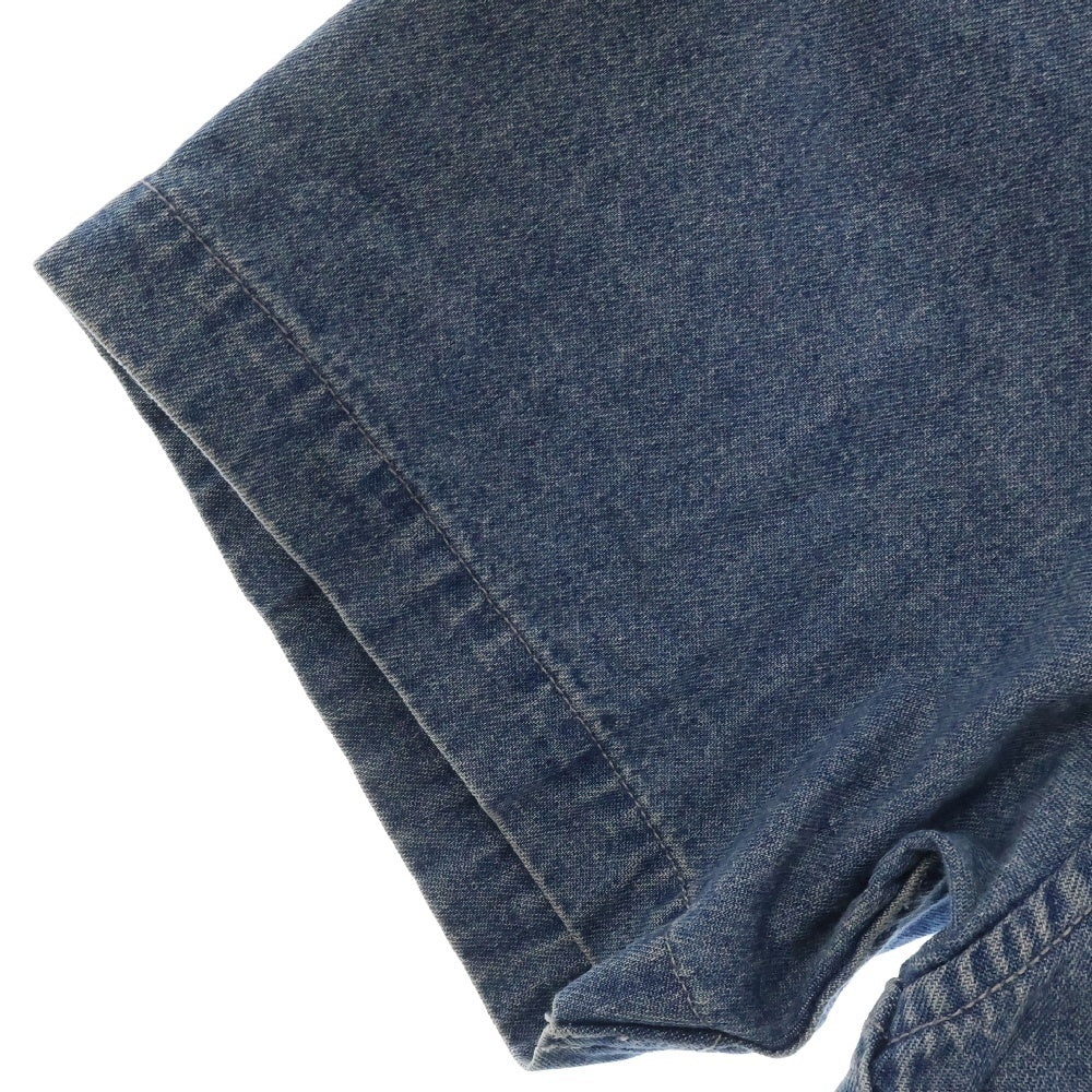 SUPREME(シュプリーム) 21SS Embossed Denim S/S Shirt バックロゴエンボスデニム半袖シャツ インディゴ
