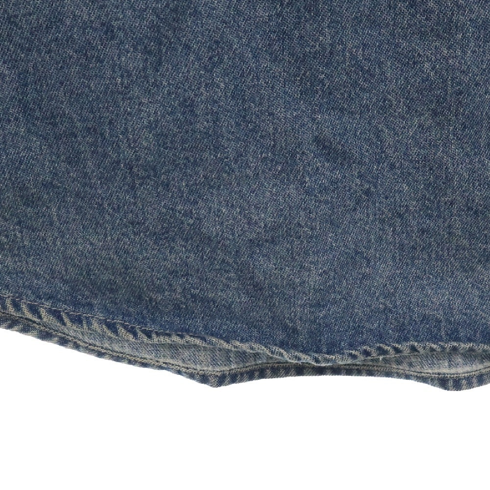 SUPREME(シュプリーム) 21SS Embossed Denim S/S Shirt バックロゴエンボスデニム半袖シャツ インディゴ