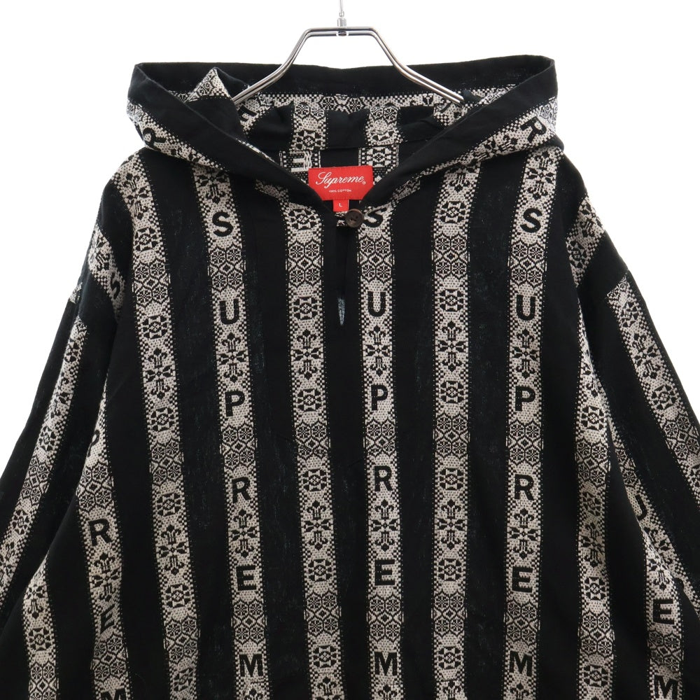 SUPREME(シュプリーム) 22SS Baja Hooded Shirt バハ フーデッド 長袖 シャツ メキシカン パーカー ブラック