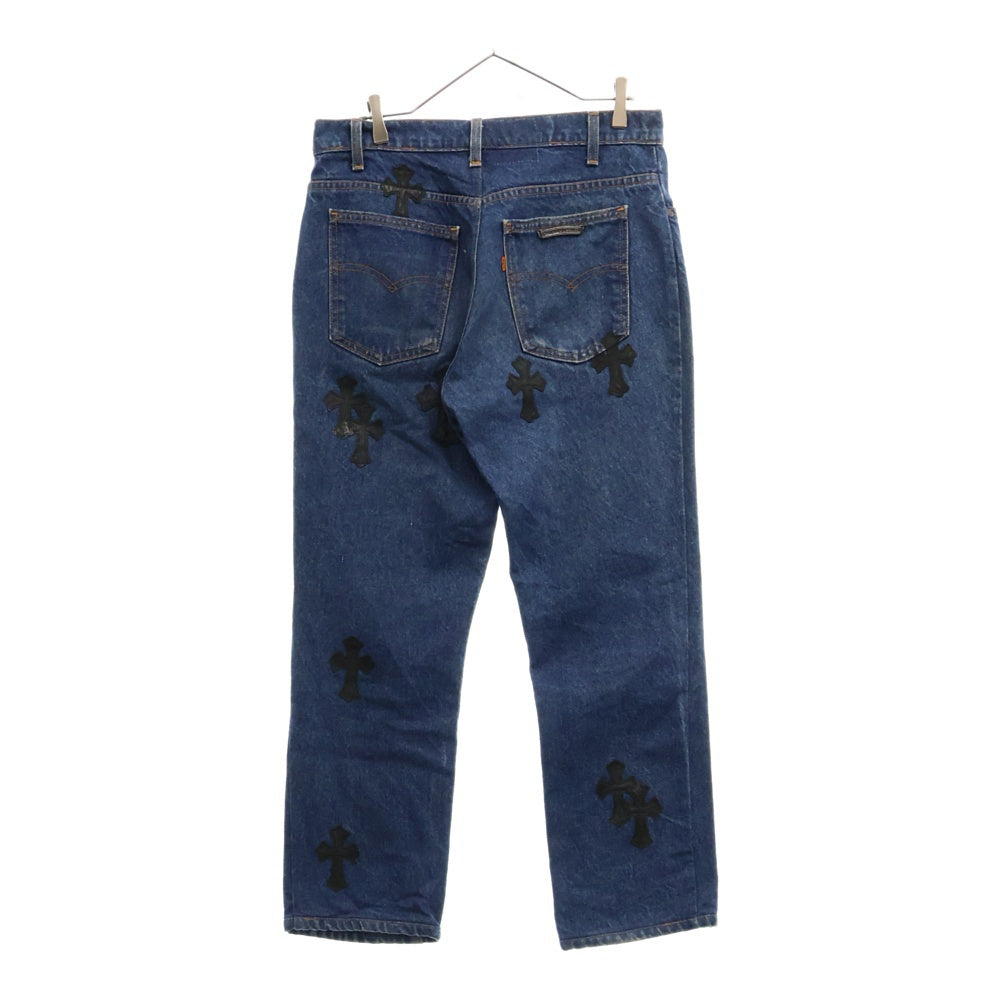 CHROME HEARTS(クロムハーツ) ×LEVI'S 517 U VNTG JEAN リーバイス517 ヴィンテージ クロスパッチ デニムパンツ パッチ インディゴ/シルバー