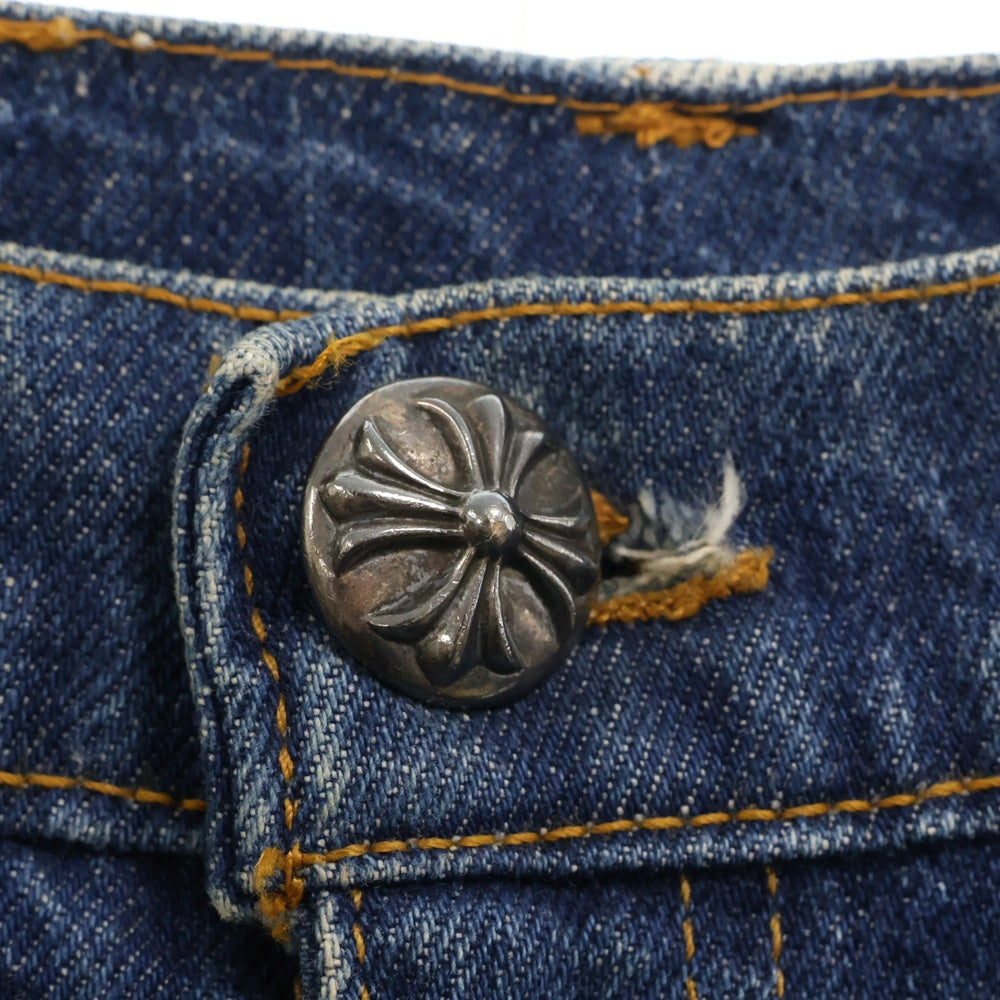 CHROME HEARTS(クロムハーツ) ×LEVI'S 517 U VNTG JEAN リーバイス517 ヴィンテージ クロスパッチ デニムパンツ パッチ インディゴ/シルバー