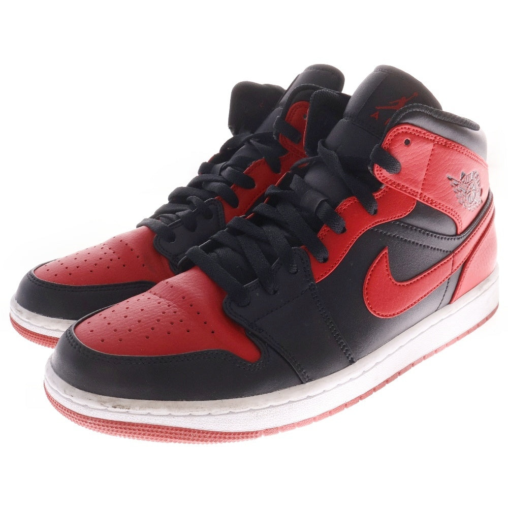 NIKE(ナイキ) AIR JORDAN 1 MID BRED 554724-074 エアジョーダン 1 ミッド ブレッド ブラック/レッド US10/28cm