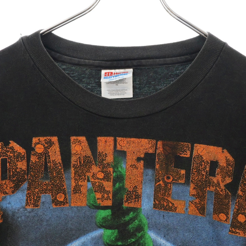 VINTAGE(ヴィンテージ) 90's PANTERA FAR BEYOND DRIVEN HANES パンテラ プリント半袖Tシャツ カットソー ブラック