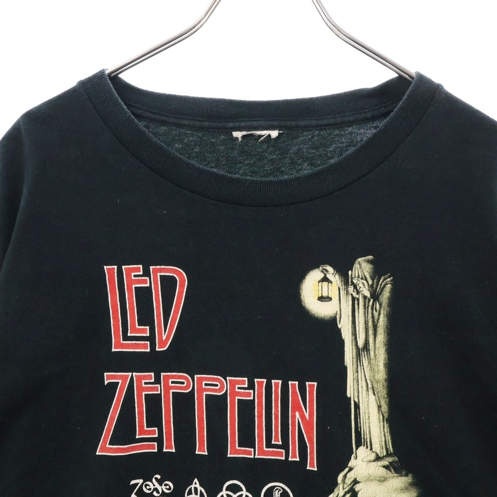 VINTAGE(ヴィンテージ) LED ZEPPELIN HERMIT GILDAN レッドゼッペリン プリント半袖Tシャツカットソー ブラック