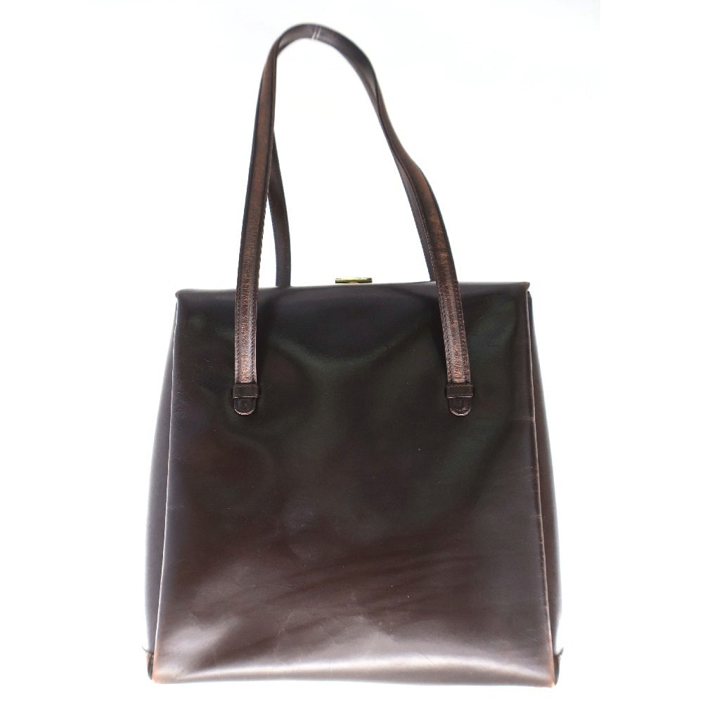 GUCCI(グッチ) オールド レザーショルダーバッグ ゴールド金具 ブラウン