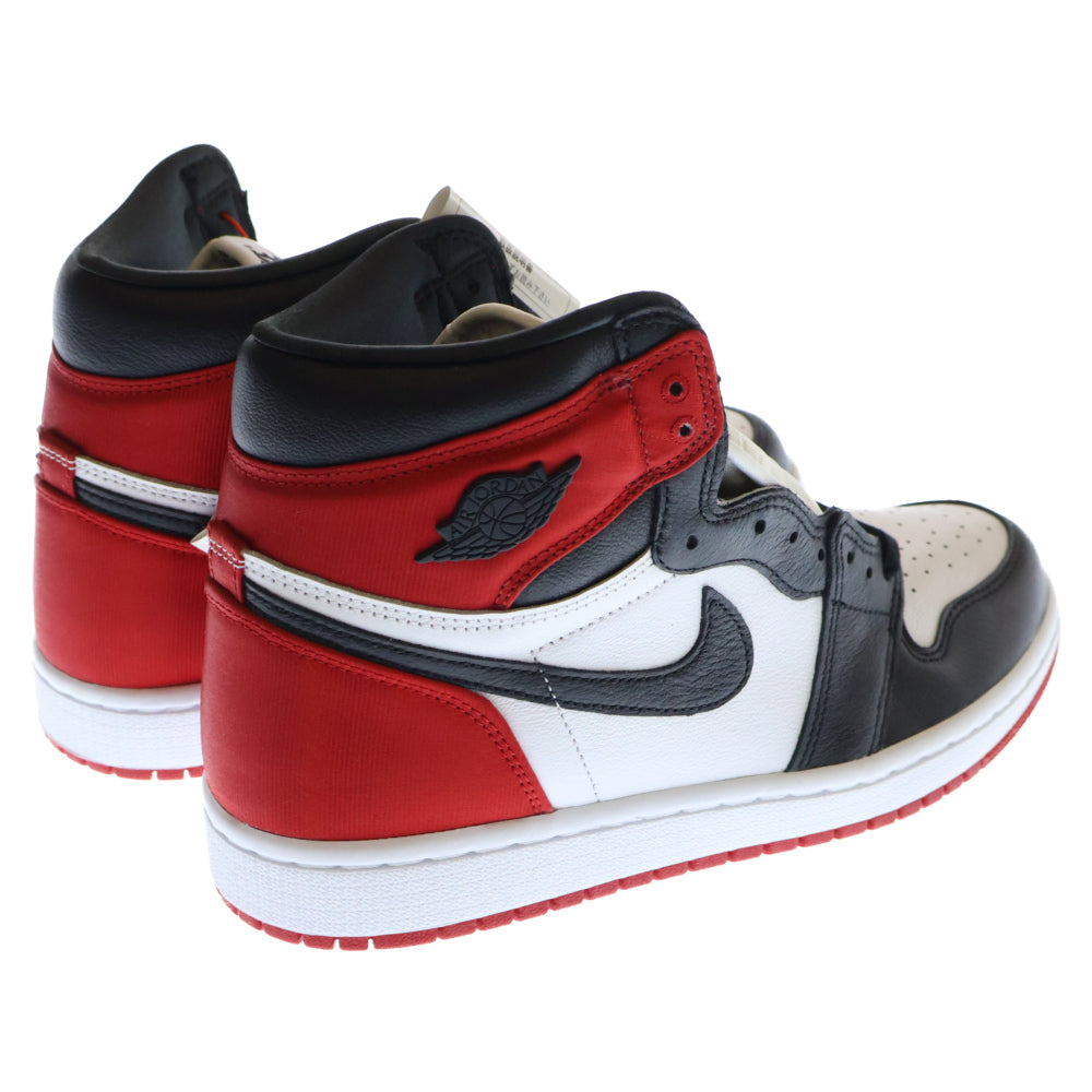 NIKE(ナイキ) WMNS AIR JORDAN 1 RETRO HIGH SATIN BLACK TOE CD0461-016 ウィメンズ エアジョーダン1 サテン ブラックトゥ ハイカットスニーカー US W9/26cm