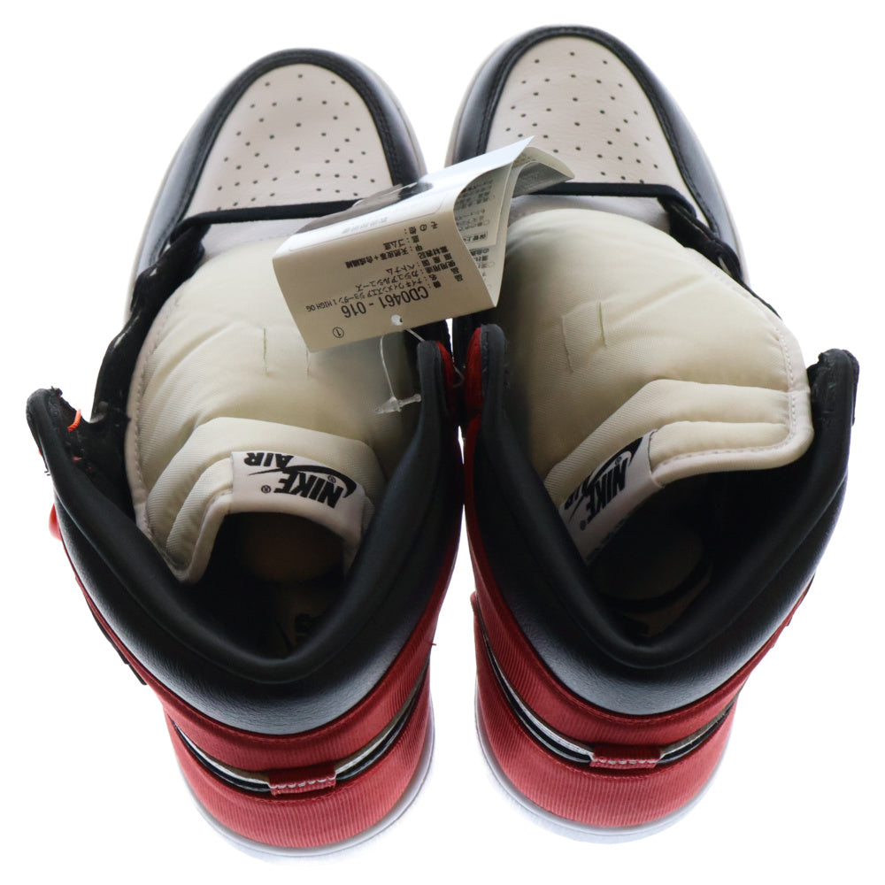 NIKE(ナイキ) WMNS AIR JORDAN 1 RETRO HIGH SATIN BLACK TOE CD0461-016 ウィメンズ エアジョーダン1 サテン ブラックトゥ ハイカットスニーカー US W9/26cm