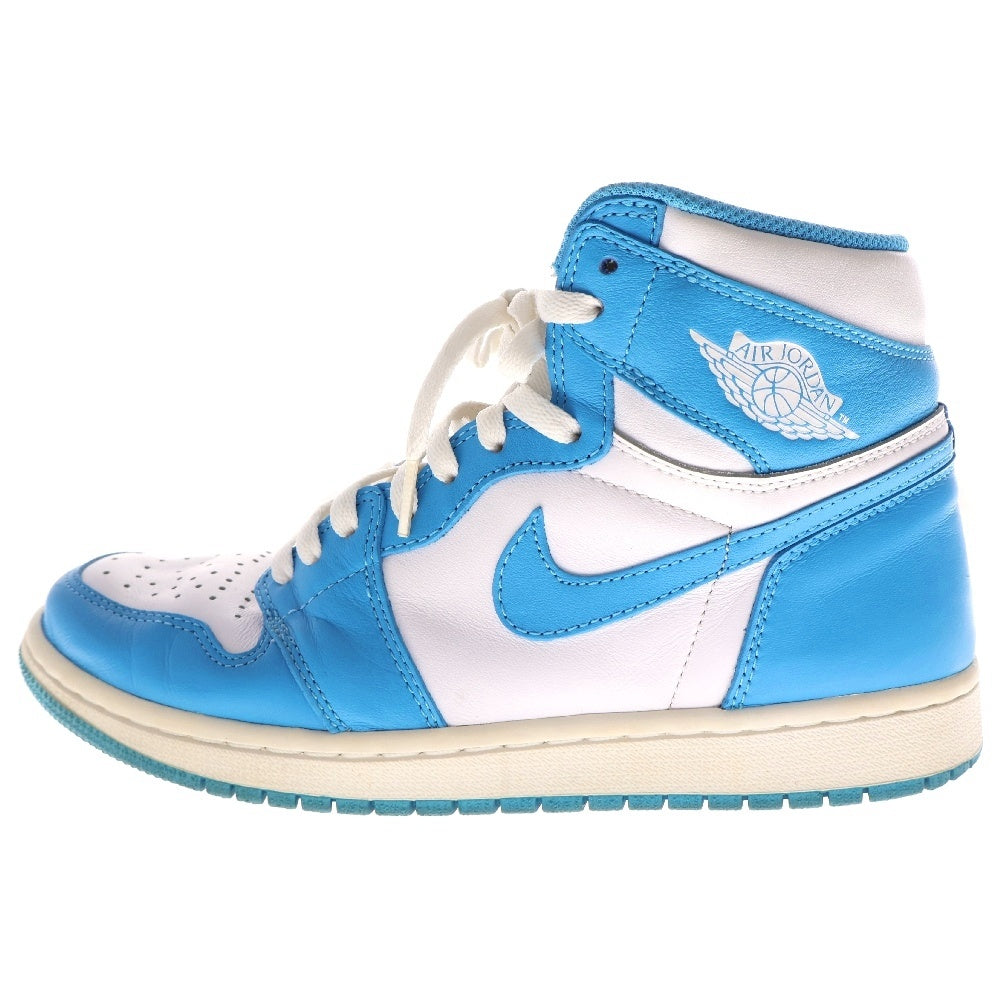 NIKE(ナイキ) AIR JORDAN1 RETRO HIGH UNC 555088-117 エアジョーダン1 ノースカロライナ ハイカットスニーカー ブルー/ホワイト US8/26cm