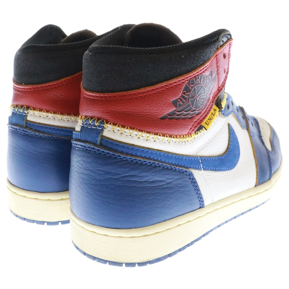 NIKE(ナイキ) ×UNION AIR JORDAN 1 RETRO HI NRG BV1300-146 ユニオン エアジョーダン1 レトロ ハイカットスニーカー ホワイト/ブルー/レッド US8.5/26.5cm