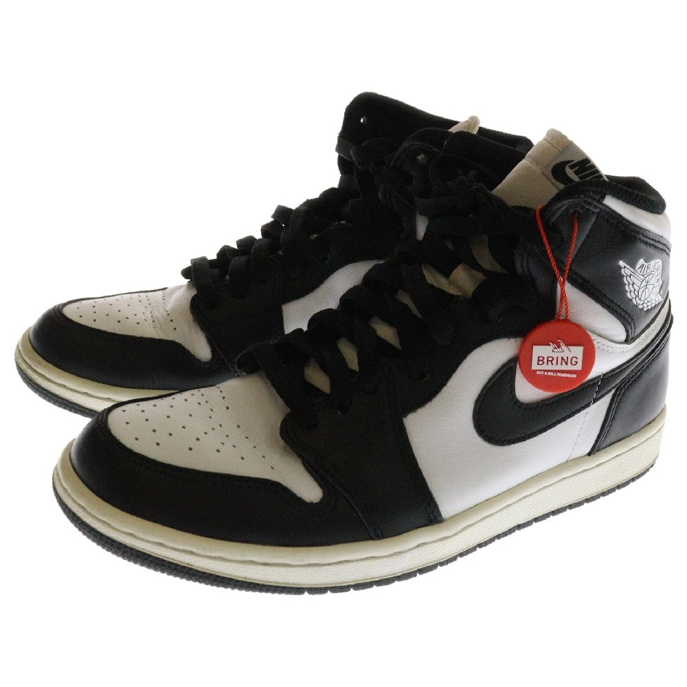 NIKE(ナイキ) 【観賞用 2013年製】AIR JORDAN 1 RETRO HIGH OG BLACK WHITE PANDA 555088-010 エアジョーダン1 パンダ ハイカットスニーカー ブラック/ホワイト US8/26cm