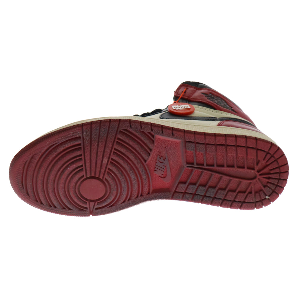 NIKE(ナイキ) AIR JORDAN 1 RETRO HIGH OG BRED TOE 555088-610 エアジョーダン1 ブレッドトゥ ハイカットスニーカー レッド/ブラック US8/26cm