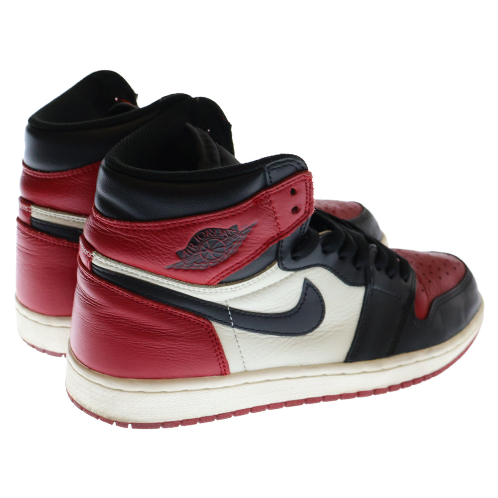 NIKE(ナイキ) AIR JORDAN 1 RETRO HIGH OG BRED TOE 555088-610 エアジョーダン1 ブレッドトゥ ハイカットスニーカー レッド/ブラック US8/26cm