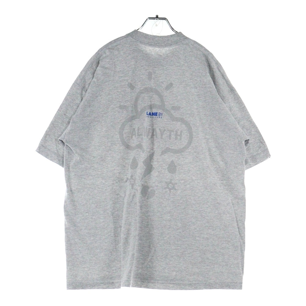 LANE BY BROCHURE(レーンバイブローシュアー) ×ALWAYTH ×Setinn PROOF TEE オルウェイズ セットイン プルーフ Tシャツ グレー