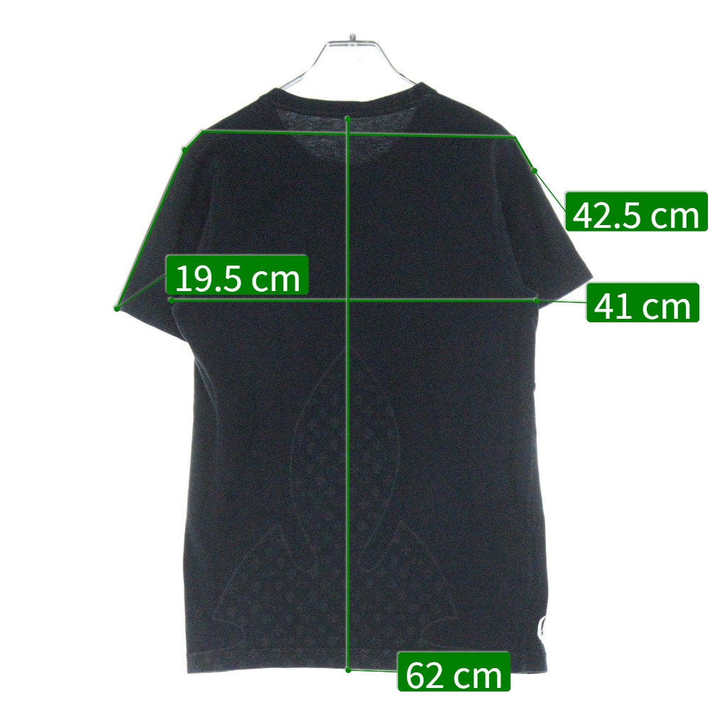 CHROME HEARTS(クロムハーツ) FLEURKNEE Tee フレアニー プリント クルーネック 半袖Tシャツ カットソー ブラック