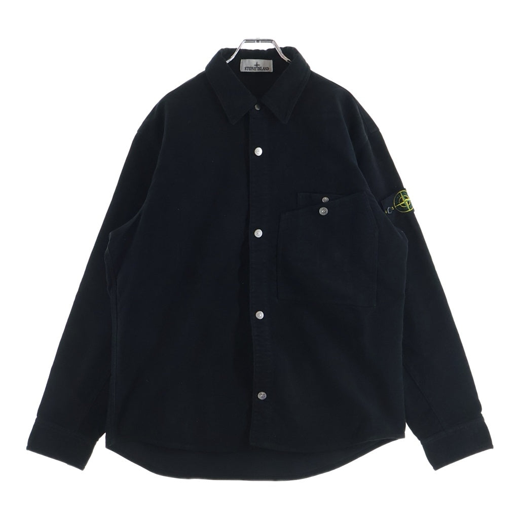 STONE ISLAND(ストーンアイランド) ベロアオーバーシャツ 長袖シャツ K2S151200019 ブラック