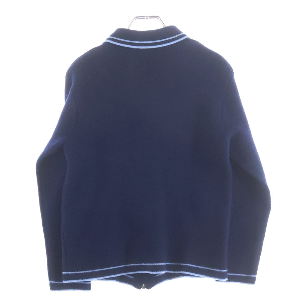 SUPREME(シュプリーム) 24AW Zip Up Polo Sweater ジップアップ ポロ スウェット セーター ネイビー