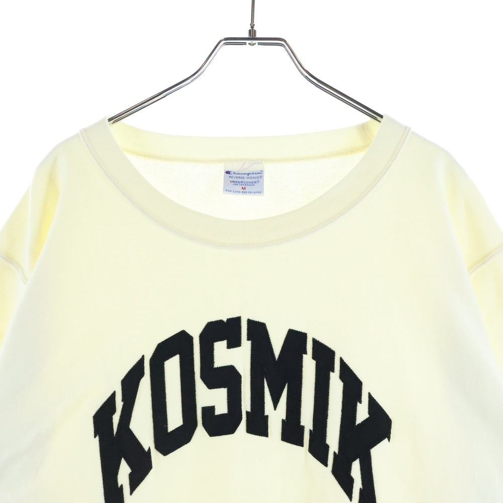 CHAMPION(チャンピオン) ×UNDERCOVER KOSMIK MUSIK SWEAT ×アンダーカバー プリントクルーネック長袖スウェットトレーナー アイボリー C8-B009