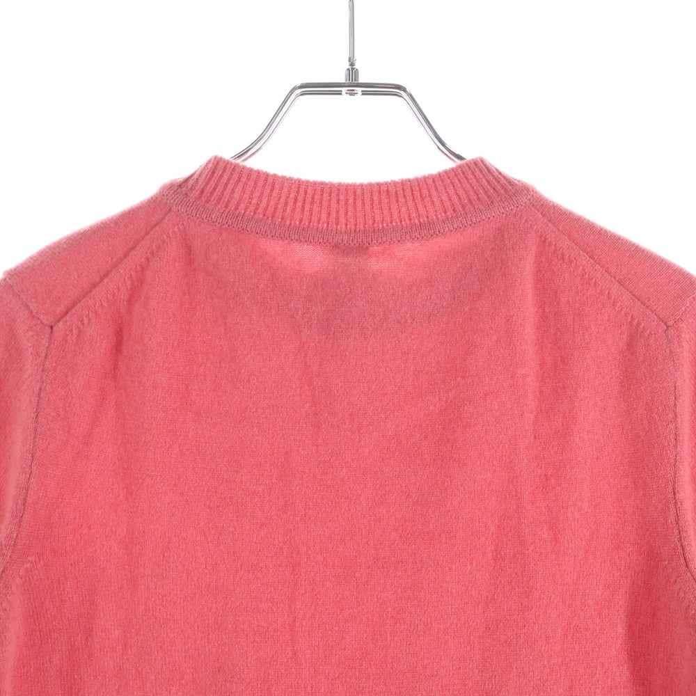 HERMES(エルメス) 22SS クルーネック 半袖ニット カシミヤ ピンク 2E2638D1