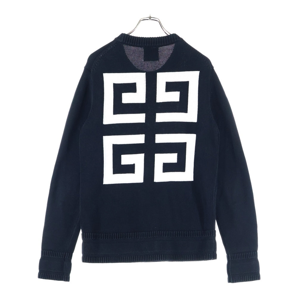 GIVENCHY(ジバンシィ) 22AW 4G ロゴ刺繍 コットン長袖セーター ブラック BM90G9401M