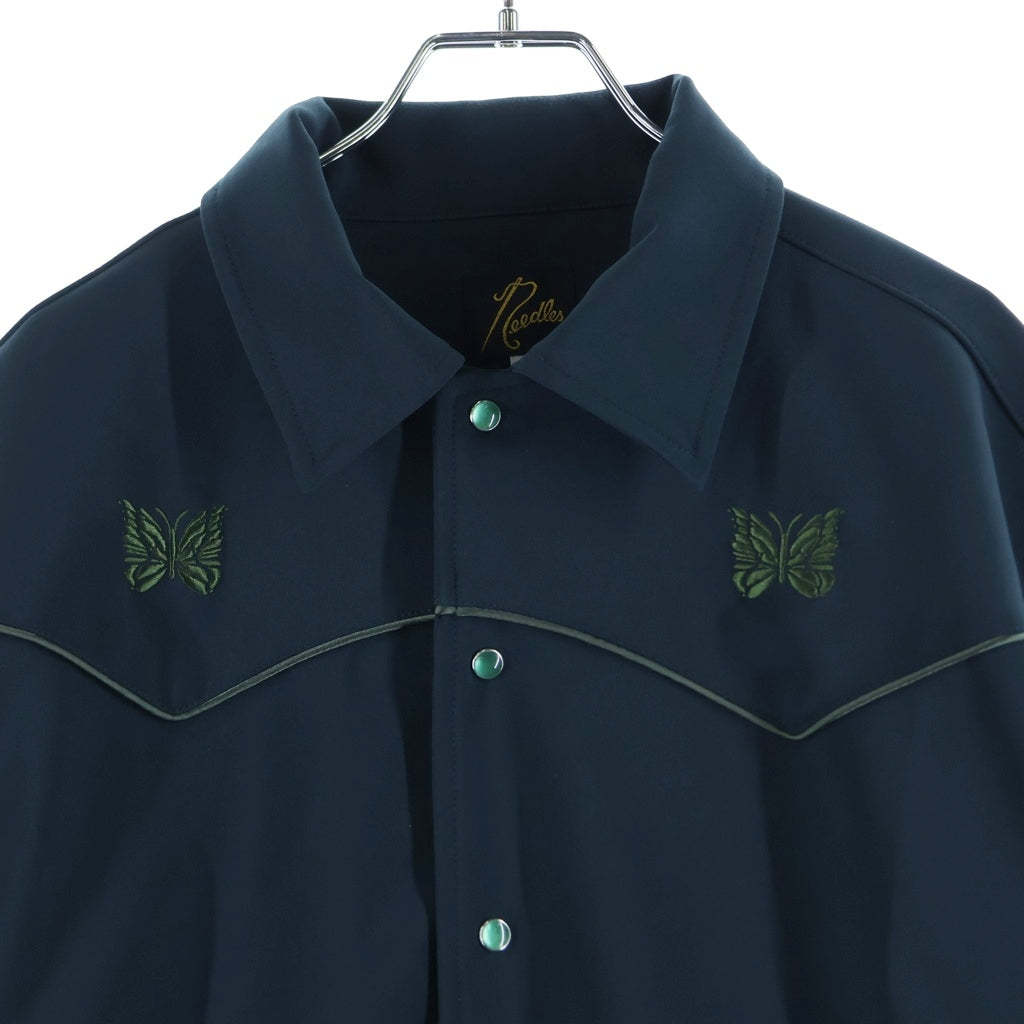 Needles(ニードルス) Piping Cowboy Jacket ロゴ刺繍 カウボーイジャケット グリーン QV217