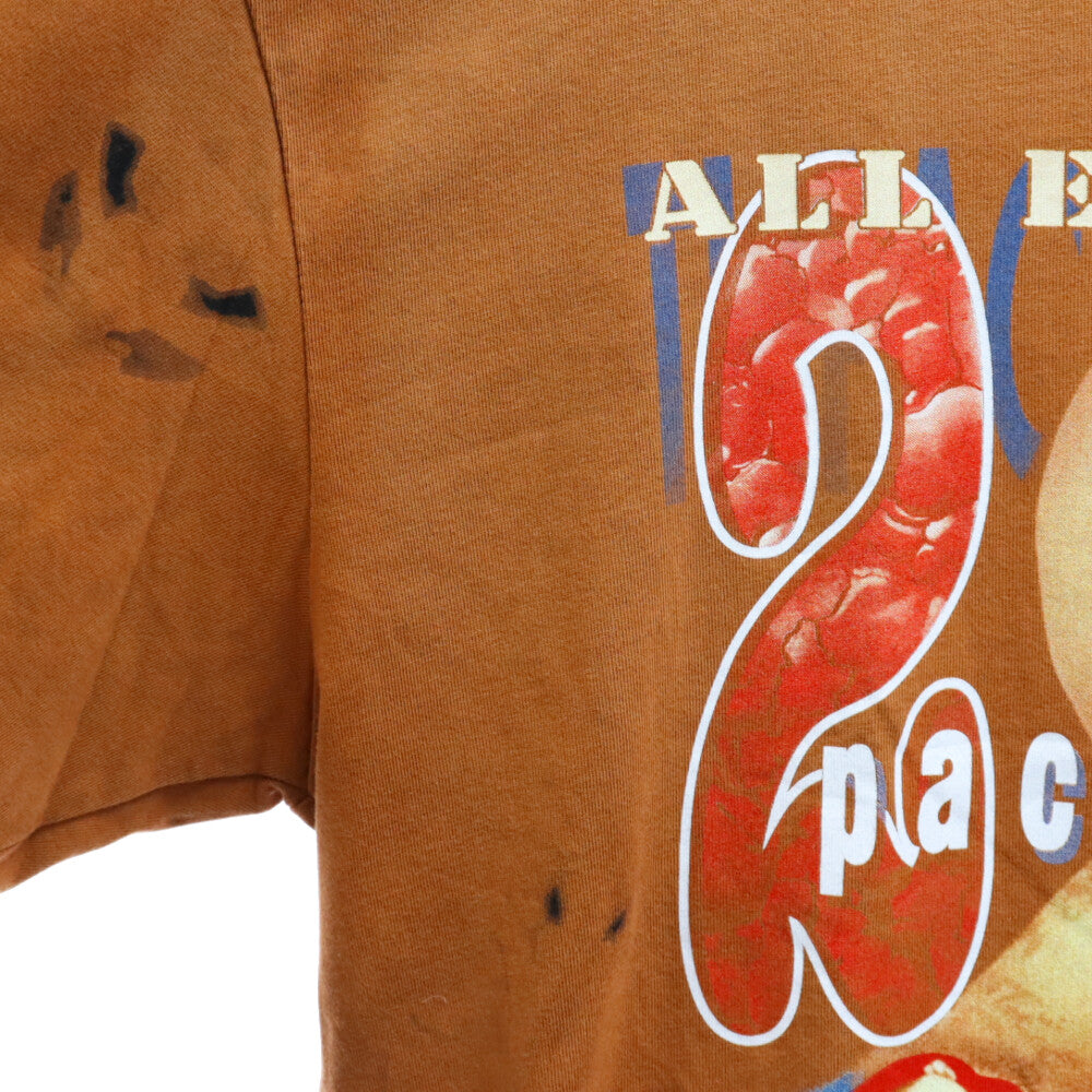 VINTAGE(ヴィンテージ) 00s 2PAC ALL EYEZ ON ME 2パック オールアイズオンミー 半袖カットソー プリントTシャツ ブラウン