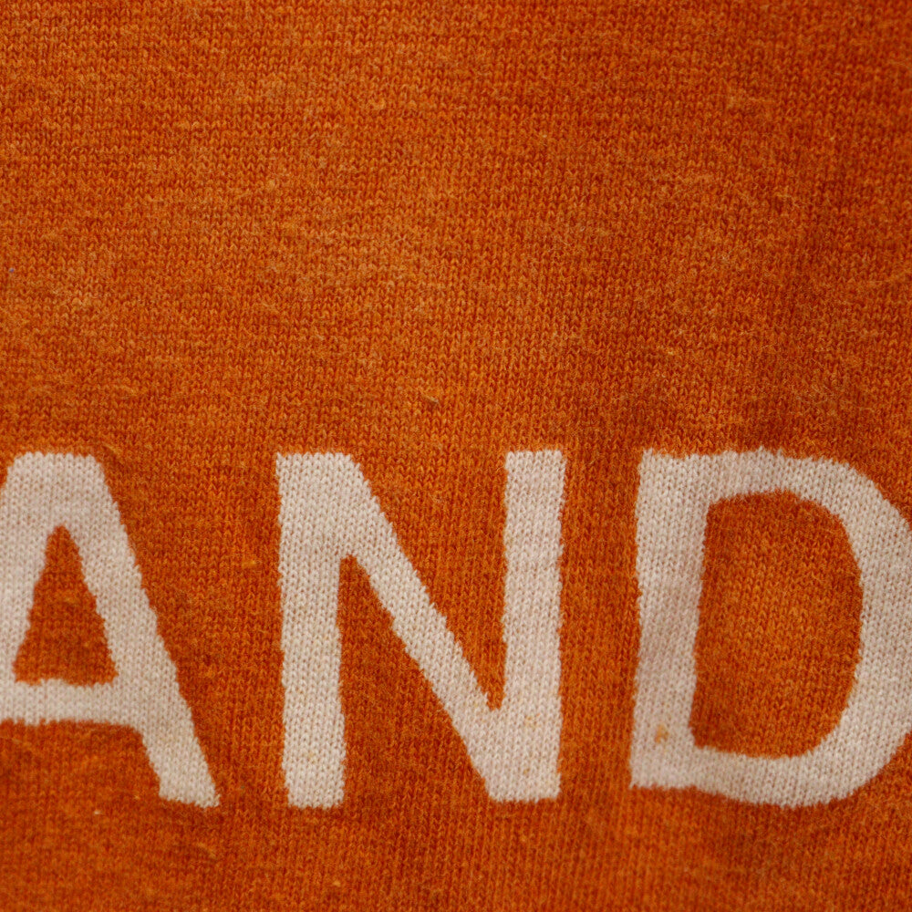 STONE ISLAND(ストーンアイランド) 23SS HAND SPRAYED ORGANIC COTTON ロゴプリント ブリーチ加工 クルーネック半袖Tシャツカットソー オレンジ 7815210T4 V0073