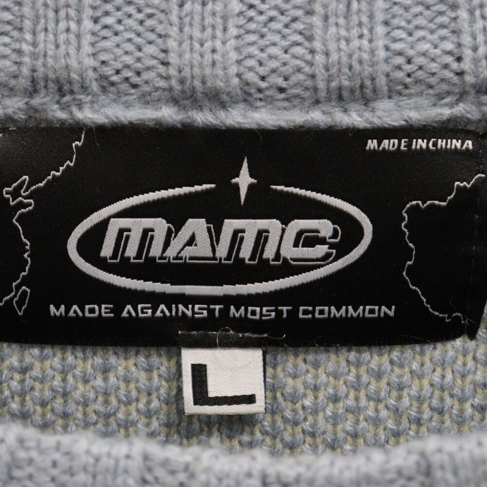MAMC(エムエーエムシー) デイジーニット セーター フロントロゴニット ブルー MC490
