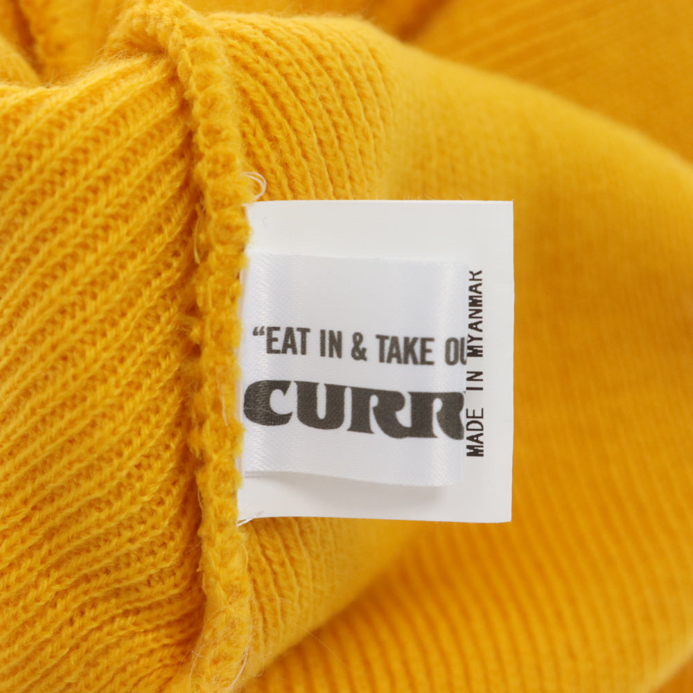 CURRY UP(カリーアップ) CURRY UPロゴ刺繍ビーニー アクリル イエロー