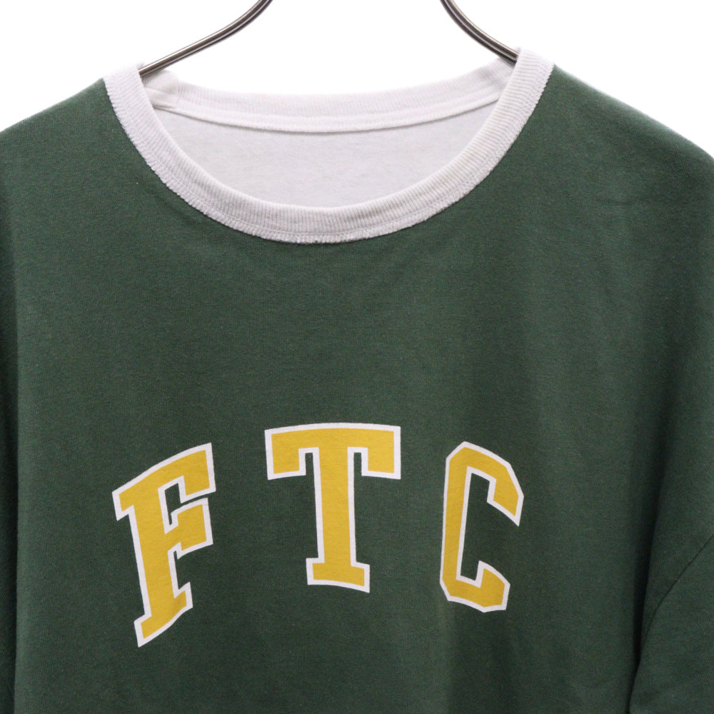 FTC(エフシーティー) FTC LOGO REVERSIBLE TEE ロゴプリントリバーシブル半袖カットソー 半袖Tシャツ グリーン/ホワイト FTC023SUMSH10