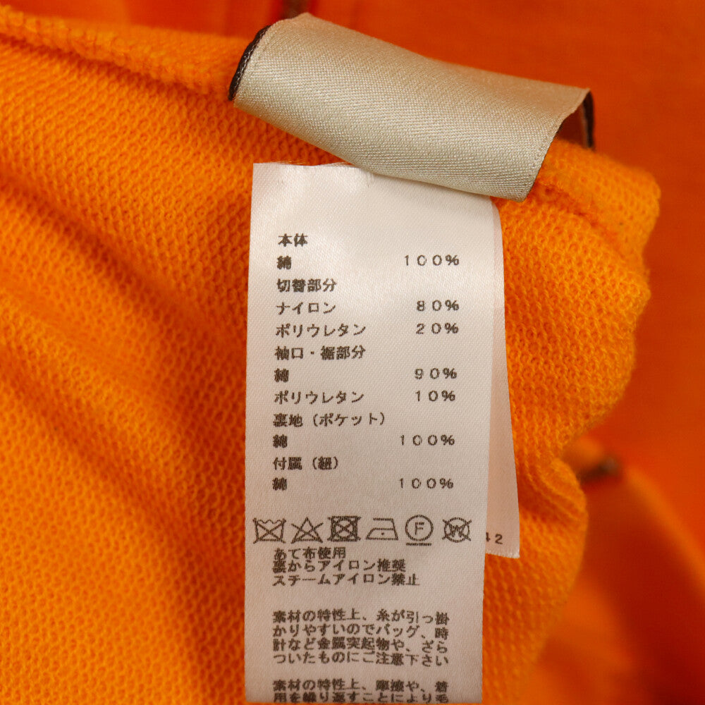 HERMES(エルメス) ラインHモチーフコットンジップアップパーカー フーディー オレンジ 91-5742