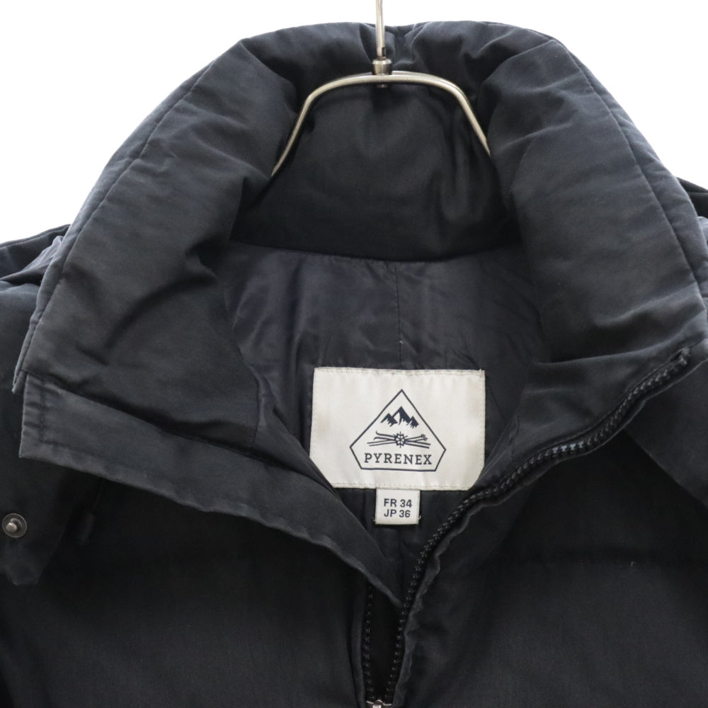 PYRENEX(ピレネックス) ロゴパッチ ダウンジャケット フーディ ブラック レディース HWI004P0009WT2
