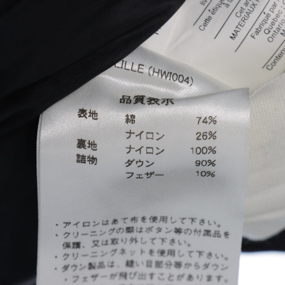 PYRENEX(ピレネックス) ロゴパッチ ダウンジャケット フーディ ブラック レディース HWI004P0009WT2