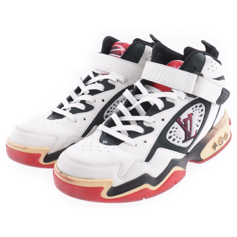 LOUIS VUITTON(ルイヴィトン) 22AW LVトレーナー2 ハイカットスニーカー ホワイト/レッド 1AARDW