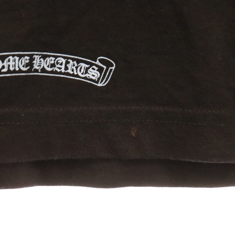 CHROME HEARTS(クロムハーツ) NECK LOGO S/S TEE ネックロゴ プリント 半袖カットソー Tシャツ ブラック ブルー