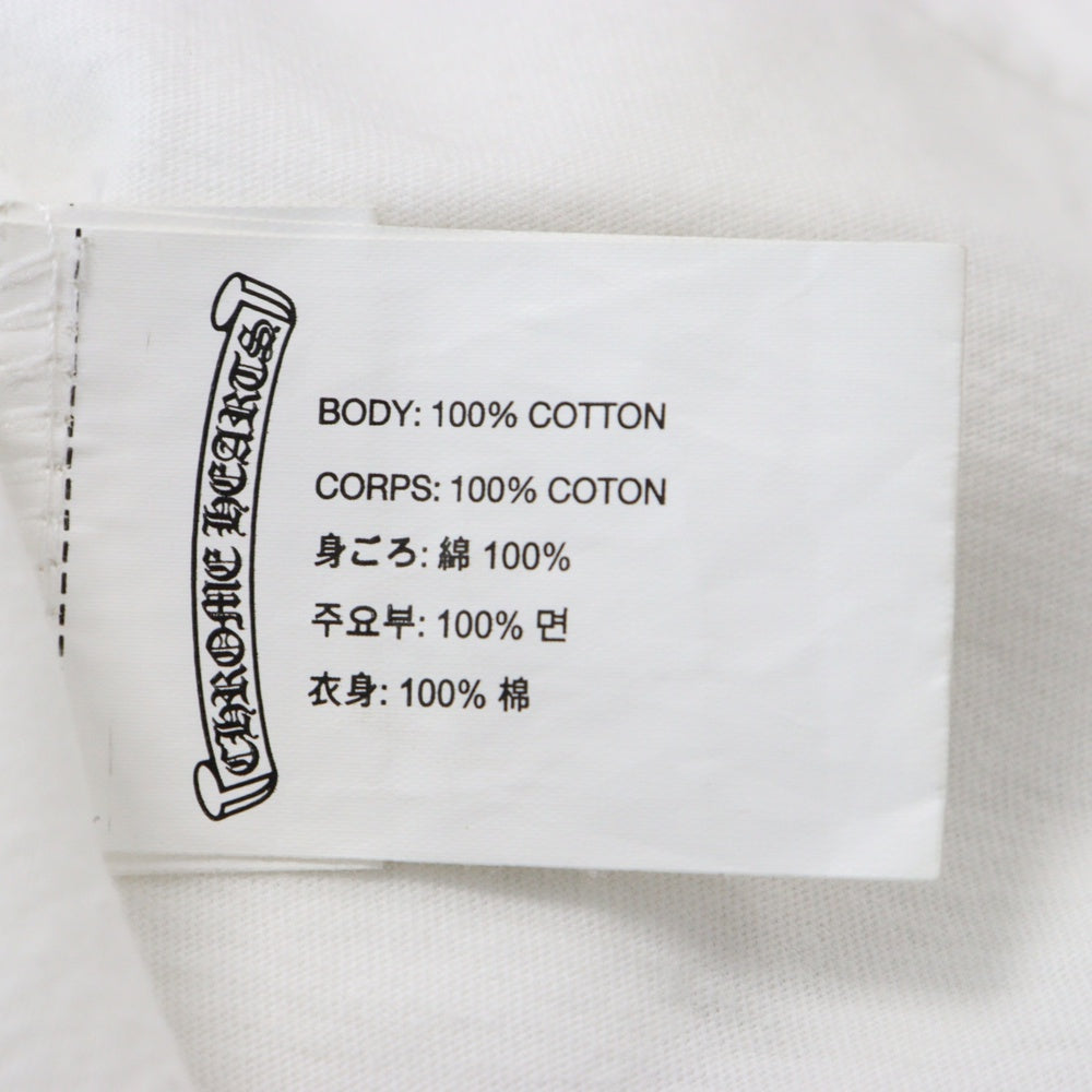 CHROME HEARTS(クロムハーツ) バックスクロールラベルプリント半袖Tシャツカットソー ホワイト