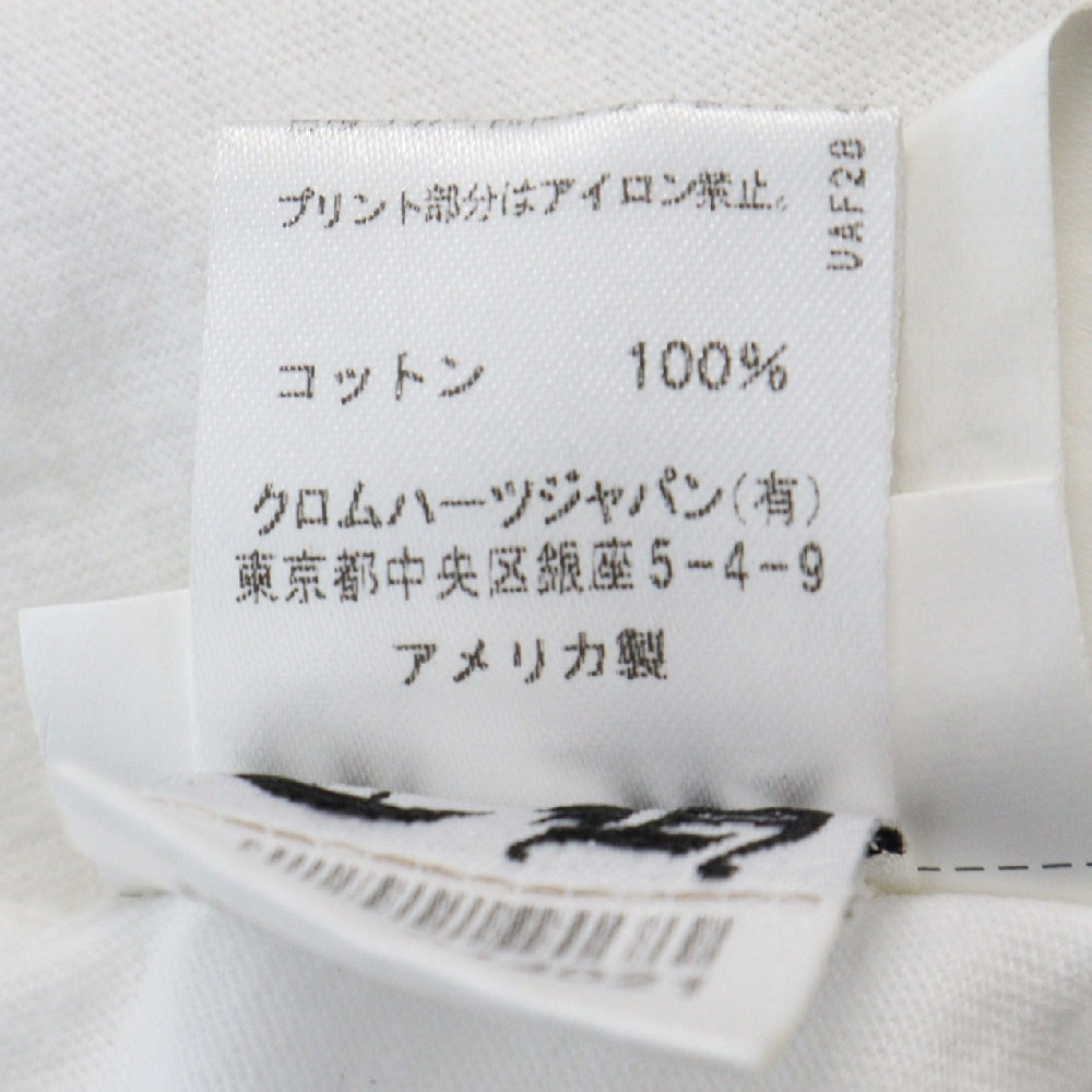 CHROME HEARTS(クロムハーツ) Striped Dagger L/S Tee ストライプダガー クルーネック長袖Tシャツ ロングスリーブ ロンT ホワイト