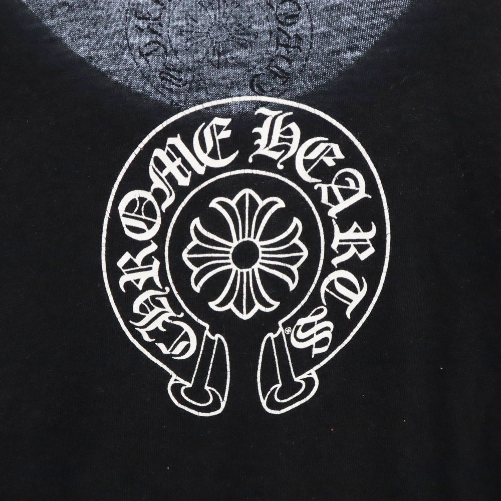 CHROME HEARTS(クロムハーツ) マルチロゴ胸ポケット付き半袖Tシャツ 半袖カットソー ブラック