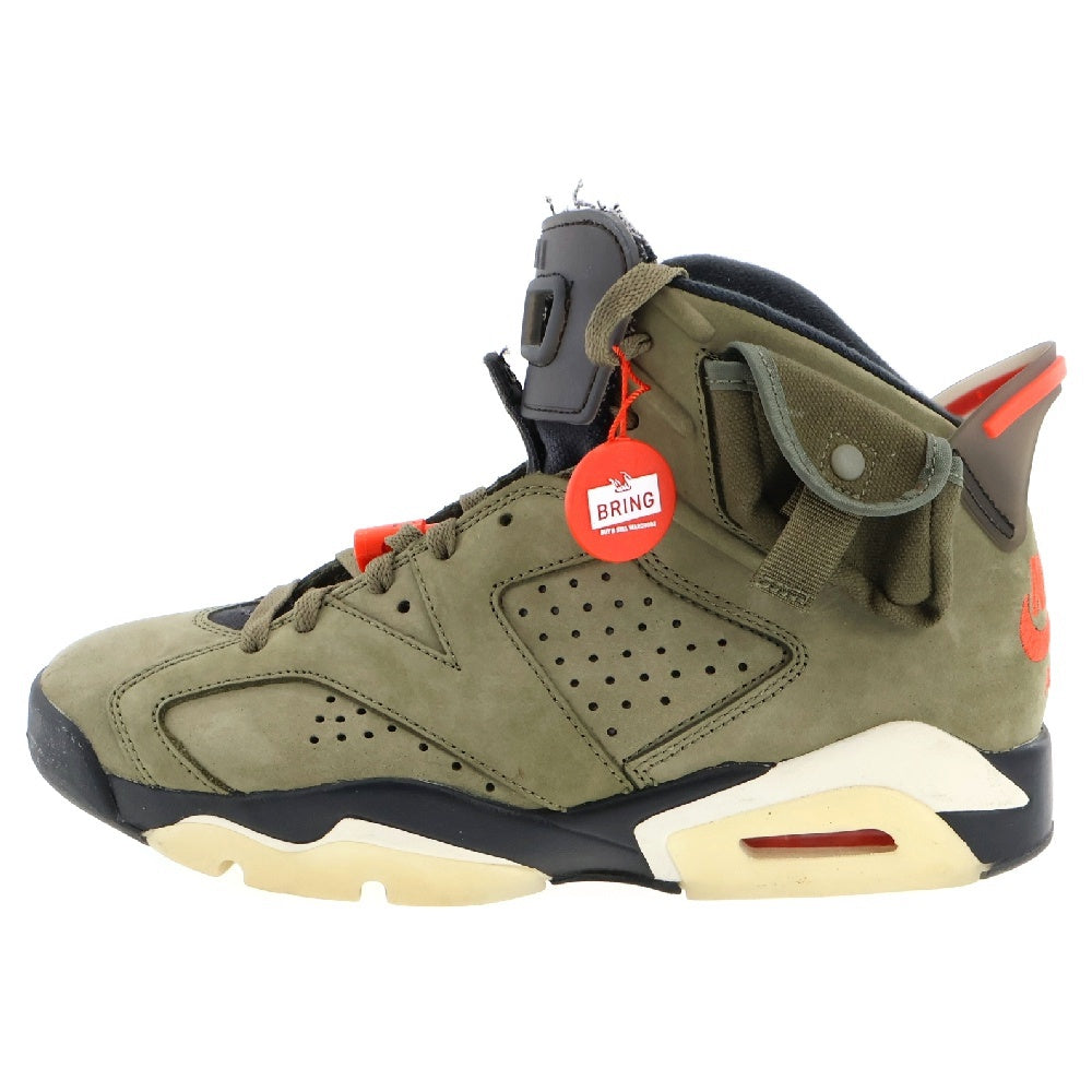 NIKE(ナイキ) ×Travis Scott AIR JORDAN 6 RETRO SP トラビススコット エアジョーダン6レトロスニーカー カーキ CN1084-200 US8/26cm