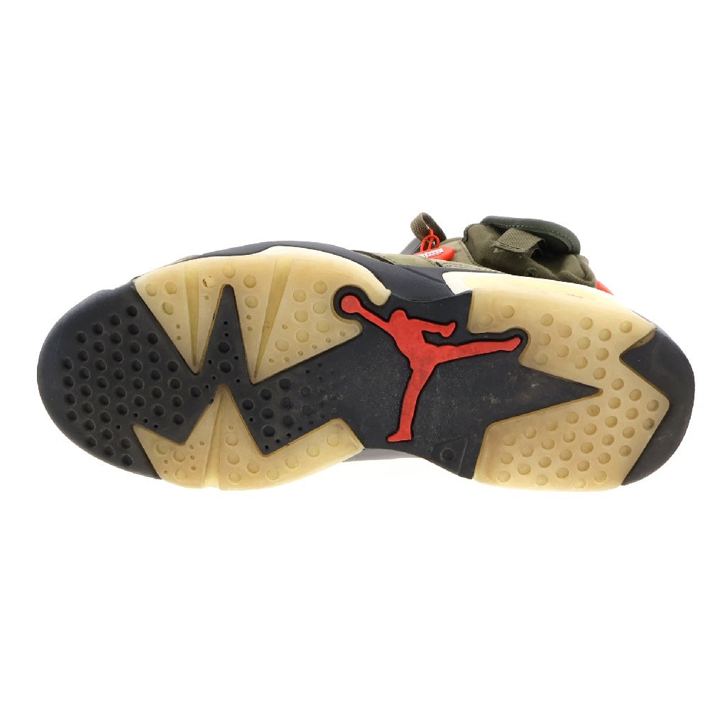 NIKE(ナイキ) ×Travis Scott AIR JORDAN 6 RETRO SP トラビススコット エアジョーダン6レトロスニーカー カーキ CN1084-200 US8/26cm
