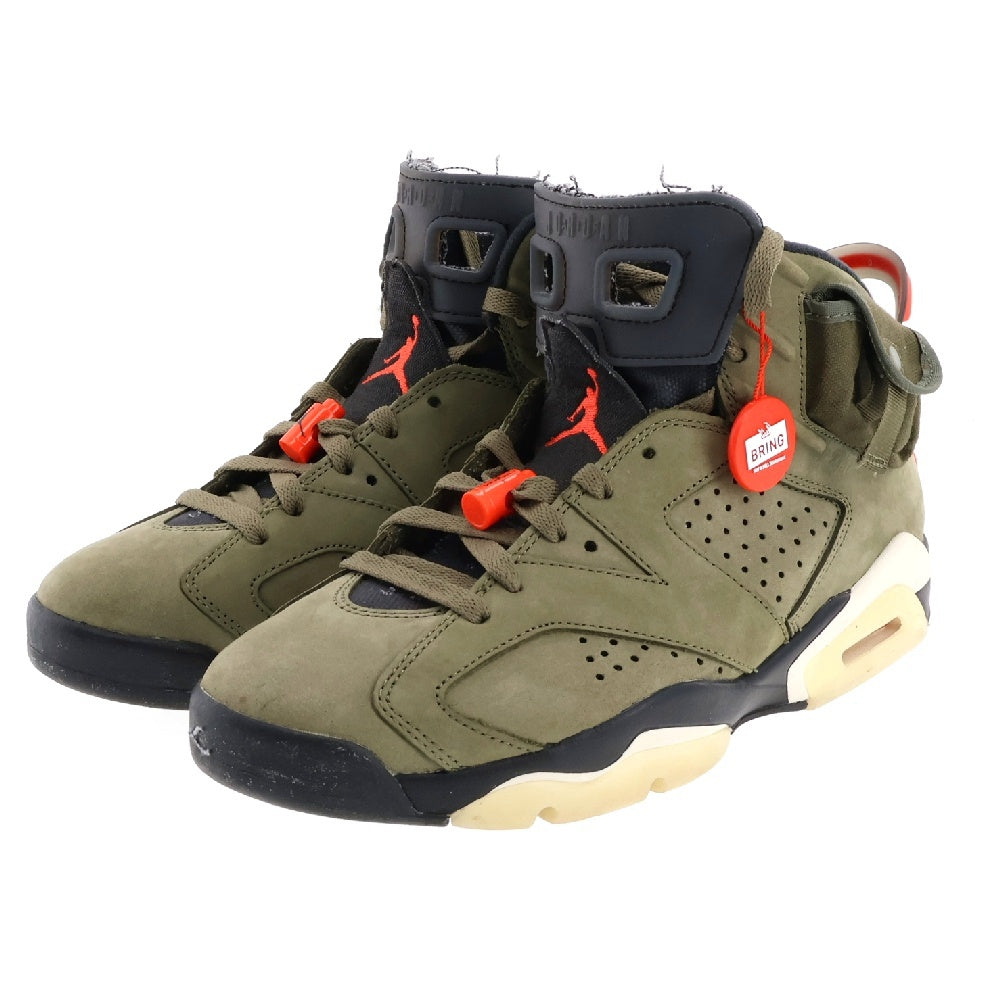 NIKE(ナイキ) ×Travis Scott AIR JORDAN 6 RETRO SP トラビススコット エアジョーダン6レトロスニーカー カーキ CN1084-200 US8/26cm