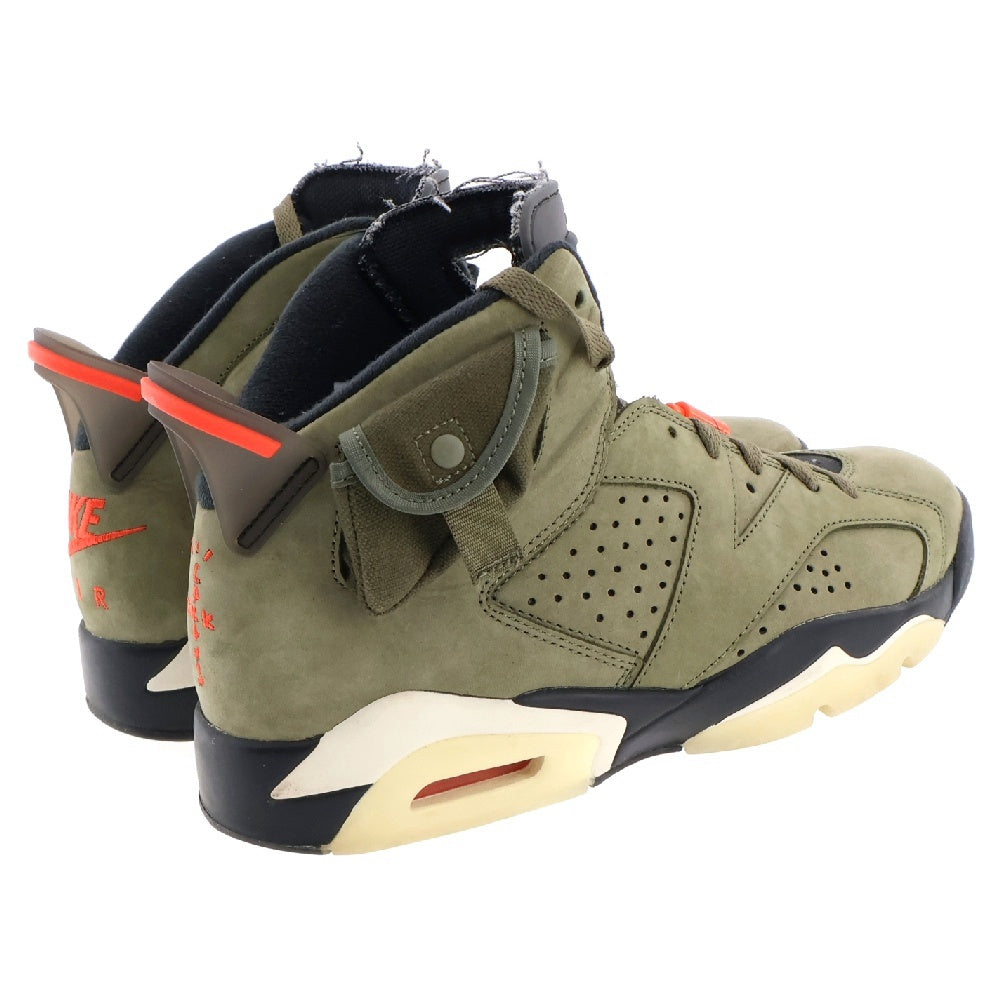NIKE(ナイキ) ×Travis Scott AIR JORDAN 6 RETRO SP トラビススコット エアジョーダン6レトロスニーカー カーキ CN1084-200 US8/26cm