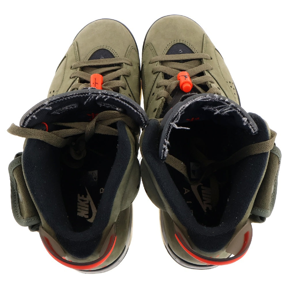 NIKE(ナイキ) ×Travis Scott AIR JORDAN 6 RETRO SP トラビススコット エアジョーダン6レトロスニーカー カーキ CN1084-200 US8/26cm